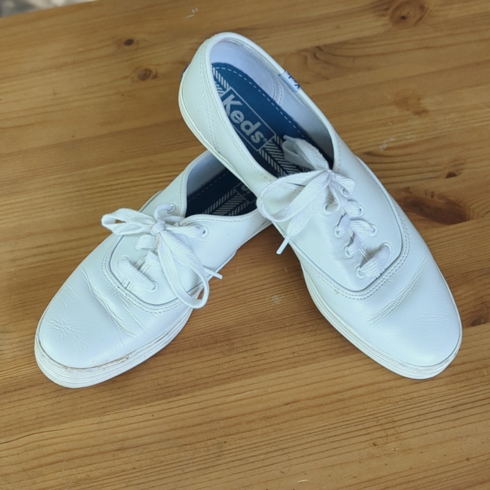White Leather Keds